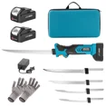 thumbnail image 3 of SeeSii Cordless Electric Fillet Knife Set: 4 Stainless Steel Blades, 2 Batteries – Effortless Fish/Meat Cutting for Fishing & Kitchen, 3 of 16