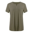 thumbnail image 5 of Erwazi Plus Size Womens T-Shirt Short Sleeve V Neck Basic Casual Loose Tees Tops, 5 of 5