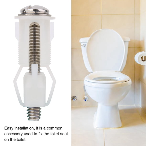3 Unids Juego de Tornillos para Asientos de Inodoro Herramientas de Reparación de Inodoros Bisagras para Asientos de Inodoros Fijaciones Accesorios Accesorio Ecomeon no