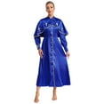 thumbnail image 3 of YiZYiF Clergy Robe for Women Long Sleeve Loose Clergy Maxi Dress Minister Pulpit Liturgical Vestment Blue XL, 3 of 7