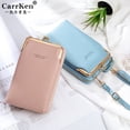 thumbnail image 2 of 2023 new ladies mobile phone bag vertical models fashion, simple lychee pattern solid color oblique span multi -function red, 2 of 6