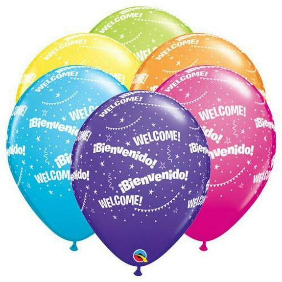LOONBALLOON School Events Balloons, 11″ BIENVENIDO! WELCOME!-A-CIRCLE