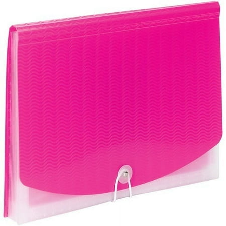 UPC: 0086486708746 | Smead 7-Pocket Poly Expanding File Letter – 8 1/2  x 11  Sheet Size – 7 Pocket(s) – 6 Divider(s) – Polypropylene – Multi-colored  Pink  Clear – 1 Each