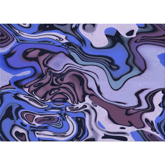Ahgly Company Indoor Rectangle Patterned Blue Whale Blue Area Rugs, 5' x 7'
