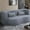 Grey, variant on S-HOME Teddy Fabric 2-in-1 Convertible Sofa Bed Full Size Folding Loveseat Couch with Two Pillows for Space-Saving Living Rooms, Grey