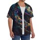 thumbnail image 2 of Balery Colorful Patterned Snake Camisa Casual de Manga Corta con Botones para Hombre, Texturizada, Estilo Cubano, para Playa, Verano-Large, 2 of 5