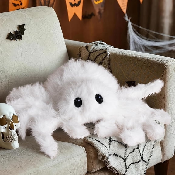 Halloween Spider Throw Pillow, Cute Full Body Spiders Shaped Decorative Soft Plush Pillow Cushion for Gift Party Home Sofa Couch Bed Indoor Halloween Decor (16 x 22 inch)