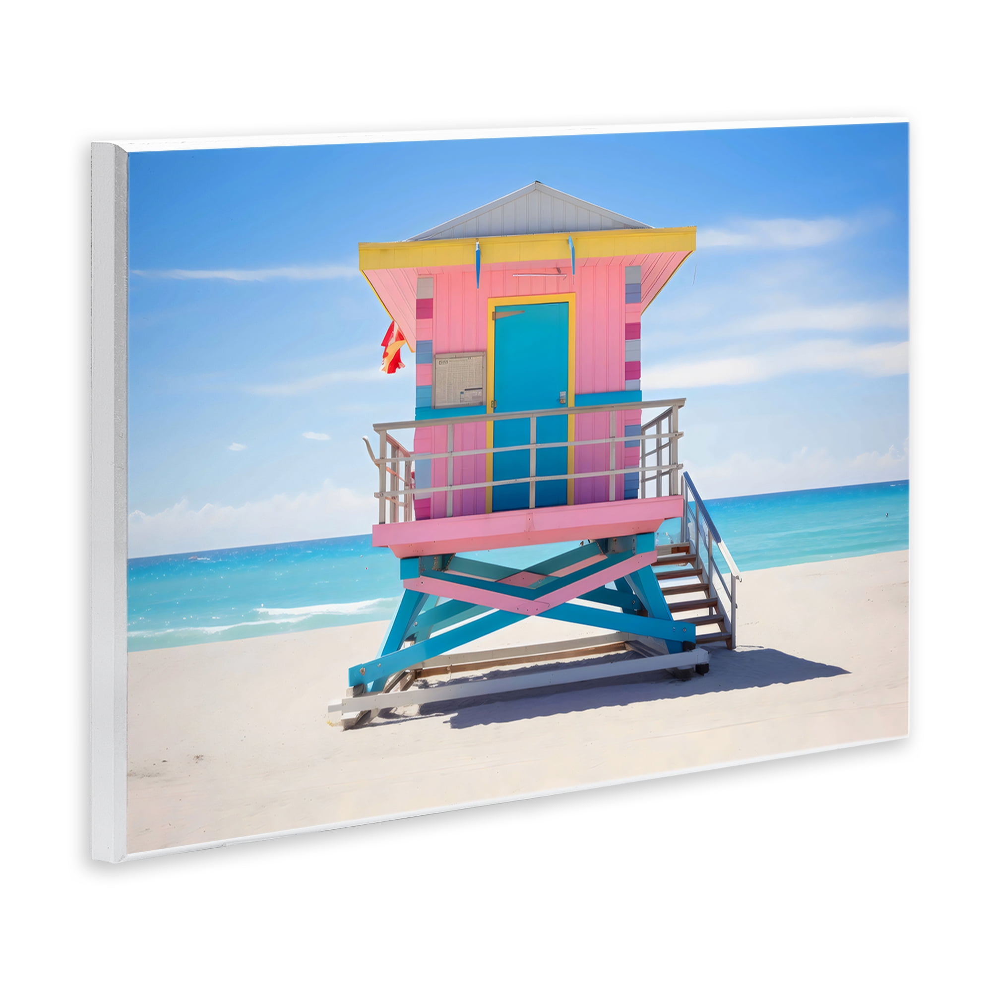Stupell Industries Pastel Lifeguard Hut on Beach Wall Plaque Art, design by Creative Studio