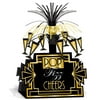 Party Central Club Pack of 12 Black and Gold Great 20's Hollywood Tabletop Centerpieces Party Decors