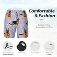 thumbnail image 6 of Picia German Shepherd Dog pattern Mens Swim Trunks with Compression Liner Stretch Beach Shorts Quick Dry with Zipper Pockets No-Chafing Board Shorts-Medium, 6 of 9