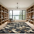 thumbnail image 2 of ODIKA 6'x9' Machine Washable Non-Slip Area Rug, Geometric Beige High Traffic Rug, Beige, 1009904, 2 of 7