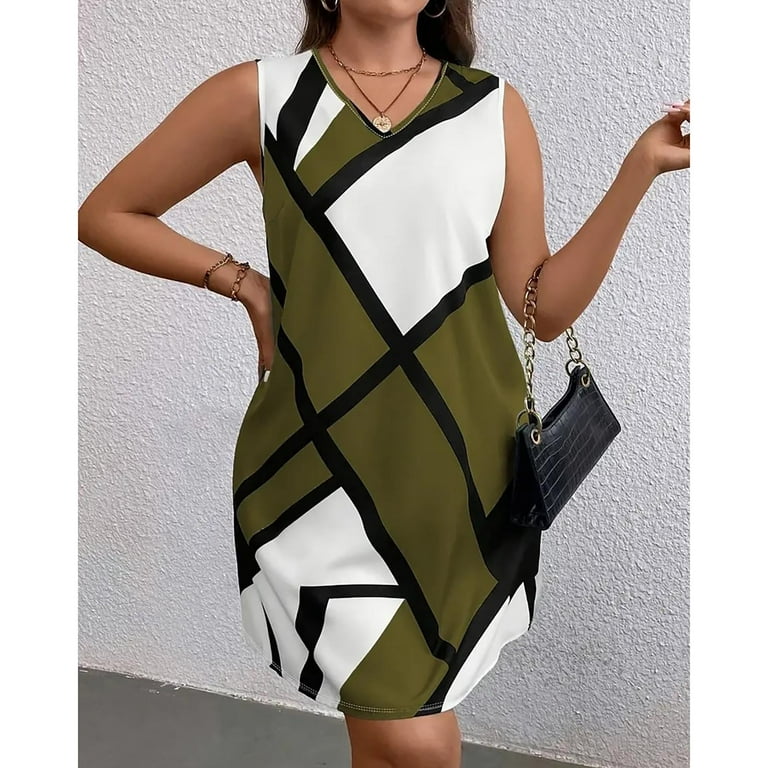 a line shift dress plus size Plus Size Frills Pleat A Line Shift Dress – Pluspreorder main image 1