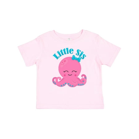 

Inktastic Cute Octopus Little Sis Gift Baby Girl T-Shirt