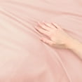 thumbnail image 4 of 300-Thread Count Breathable Cotton Percale Solid 3-Piece Duvet Cover Set with Matching Pillow Shams, King/Cal King, Blush by Blue Nile Mills, 4 of 5