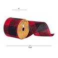 thumbnail image 2 of Vickerman 4" x 10 Yards Red and Black Soft Plaid Christmas Ribbon, 2 of 2