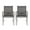 Gray + Silver, variant on Augusta Outdoor Aluminum Dining Chairs, Set of 2, Silver, Natural, and Gray Wicker