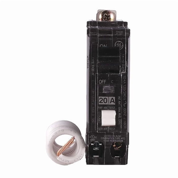 GENERAL ELECTRIC Plug In Circuit Breaker,20A,1 Pole,THQL THQL1120AF2
