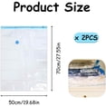 thumbnail image 5 of EcoNesxp Pratique X Ensemble de 3 Pcs Sac de Rangement sous Vide Très Grand Gain de Place Transparent compression Maximale Anti-Moisissure Anti-Insectes Imperméable Anti-Poussière Sac de compression Scellé 73 X 130 cm, 5 of 5