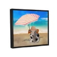 thumbnail image 3 of Stupell Lounging Cow Summer Beach Shore Animals & Insects Painting Black Floater Framed Art Print Wall Art, 3 of 6