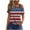 Z10#Blue, variant on Ichuanyi Womens Shirts , Plus Size Women Fashion Loose Blouse Star Stripe USA Flag America T-Shirt