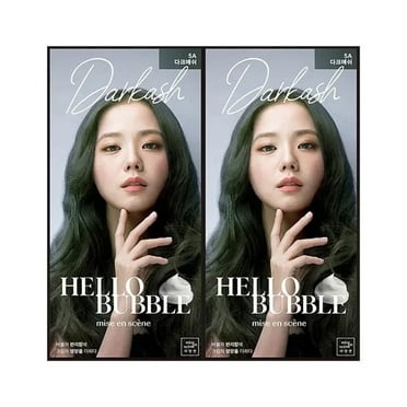 Hello Bubble Hair Colour Kit Easy Hair Dyeing Kit #5A Dark Ash Pack of 2