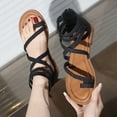 thumbnail image 6 of kamemir Sandles Women's Open Toe Ankle Strap Casual Flatform Platform Wedges Sandals(Black,9), 6 of 6
