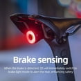 thumbnail image 6 of Rockbros Q5 Bicycle Tail Light Smart LED Rear Lights with Charging Cord, Black, 6 of 19