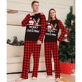 thumbnail image 3 of URMAGIC Matching Family Pajamas Sets Christmas PJS Red Plaid Tee And Pants 2-Piece Fall Winter Clothes Loungewear Sleepwear Set, 3 of 4