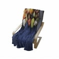 thumbnail image 4 of Harvest Soft Flannel Fleece Throw Blanket, Fresh Organic Fruits and Vegetables on Blue Wooden Table Natural Vegan Options, Cozy Plush for Indoor and Outdoor Use, 50" x 70", Multicolor, by Ambesonne, 4 of 6