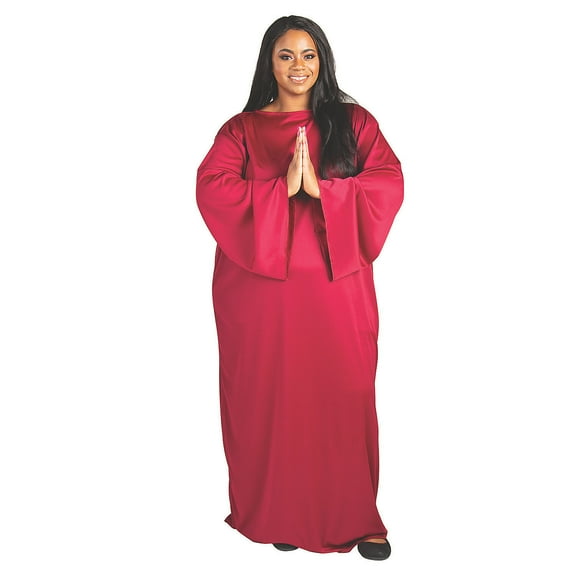 Adult Plus Size Maroon Nativity Gown - Apparel Accessories - 1 Piece