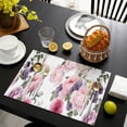 thumbnail image 3 of Pioneer Flower Floral Print Pattern Summer Placemats Table Placemats Set Of 6-Linen Kitchen Washable Placemats Table Mats 12x18 Inch Non-Slip Heat Resistant, 3 of 5
