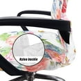 thumbnail image 5 of ZIATUBLES Home Office Chair Cover Computer Desk Rotating Chair Slipcover Removable Washable Stylish High Back Chair Protector Covers with Snap Button, S, Floral Bee White, 5 of 7