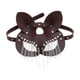 thumbnail image 5 of Máscara de gato de cuero PU, máscara de borla de cadena de Metal, cubierta facial de moda nocturna Marrón oscuro jinwen Accesorios de mascarada, 5 of 7
