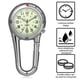 thumbnail image 2 of NICERIO Clip-on Quartz Watch Night Light Alloy Unisex Backpack Buckle Belt Watch with White Dial for Doctors Nurses Climbing Mountaineering (White), 2 of 2