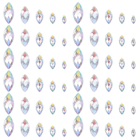 WHAMVOX Rhinestones 600Pcs Multi Color Acrylic for Flatback Gems and Decorative Projects