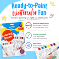 thumbnail image 3 of Pointer Kids Watercolor Painting Set with Coloring Sheets and Brush, 10 Count, 8.5 x 11 Inches, Non‑Toxic, 3 of 6