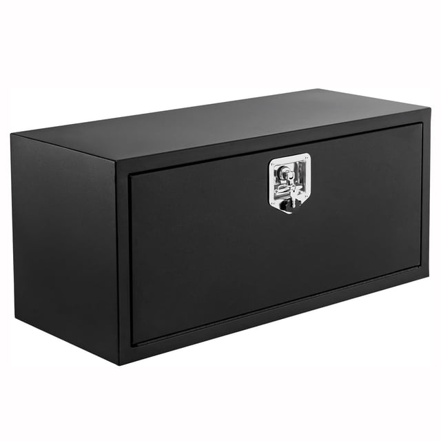Qinaqin 30-14-16 inch Resistente Negro Steel Truck Tool Caja cm de Anchoaterproof Almacenamiento y Organizador para Pickup Cama RV Trailer