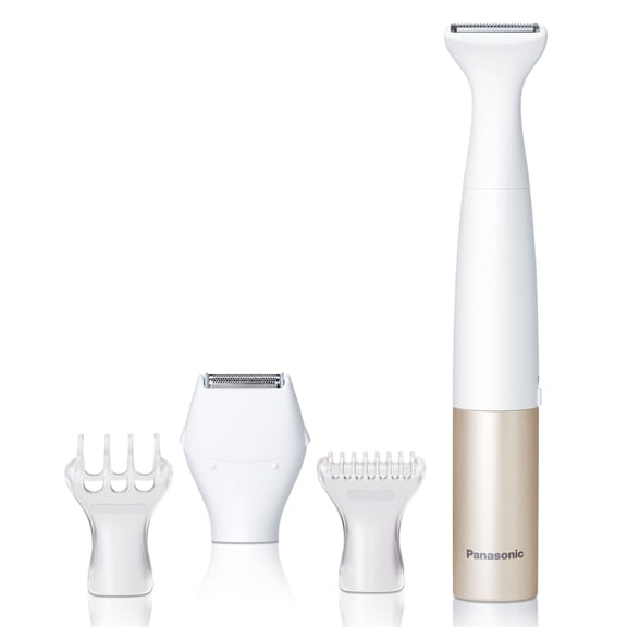Panasonic Wet/Dry Bikini Trimmer & Shaver for Women with 4 Attachments, Battery-Operated – ES-WWV6-N
