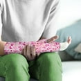 thumbnail image 2 of Jiueut Breast Cancer Arm Cast Cover Pink Ribbon Arm Cast Covers for Shower Adult Size S Washable Cast and Bandage Protector Decorative Arm Plaster Cover with A Thumb Hole, 2 of 7