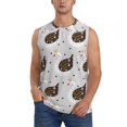 thumbnail image 1 of Fotbe Cute Swan Men's Camiseta sin Mangas Estampada para Hombres, Playera Casual para Gimnasio, Entrenamiento, Playa-3X-Large, 1 of 7