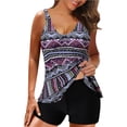 thumbnail image 4 of 2024  Women Tankini Swimsuit Tummy Control Top with Shorts Two Piece Bathing Suit, 4 of 6
