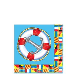 Serviettes de Boisson Nautiques (2 Épaisseurs) (16/Pkg)