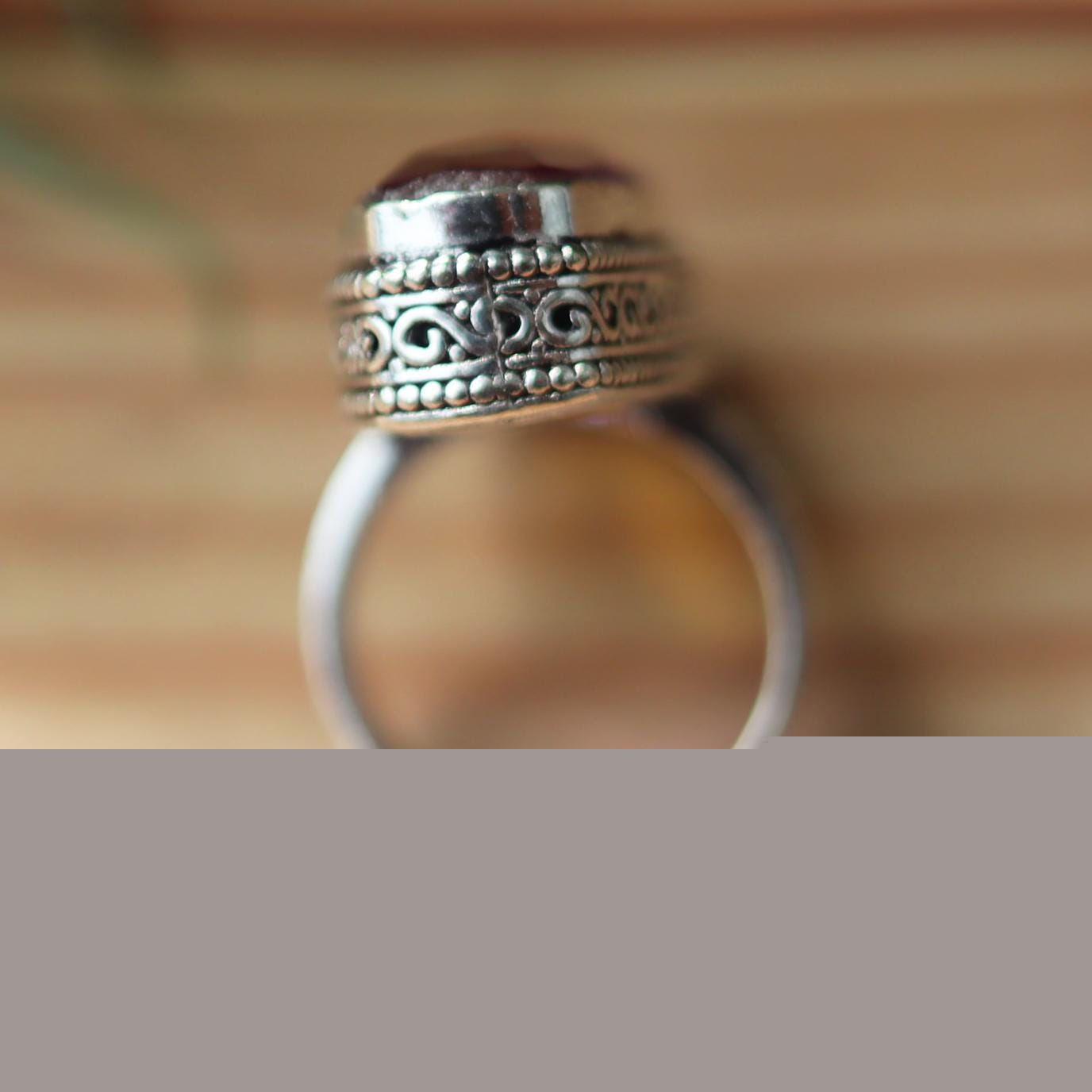 thumbnail image 4 of LD DESIGNS- Watermelon Tourmaline Ring - Boho Vintage Cocktail Adjustable 925 Sterling Silver Gemstone Statement Jewelry, 4 of 7