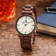 thumbnail image 3 of Reloj de cuarzo de madera para hombres y mujeres, relojes de moda ligeros hechos a mano, cumpleaños de Navidad, regalo del día del padre para los novios del padre y el marido Xemadio FLD-3920, 3 of 6