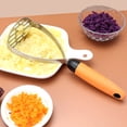 thumbnail image 1 of destyer Potato Masher Stainless Steel Non-slip Handle Vegetable Crusher Bean Baby Food Mashed Potatoes Pusher Mashing Maker Ricer Blue, 1 of 7