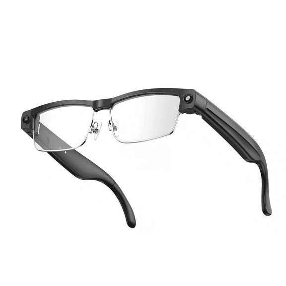 AI Smart Glasses with 8MP Camera HD Video Recording,Real-Time Translation, Voice Assistant, camera glasses,ai glasses,Open-Ear Audio, Metal Frame for Travel & Vlogging