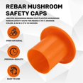 thumbnail image 4 of 100 Pcs Rebar Safety Caps, Orange Color, 2.36 x 2.17 x 1.5 Inches, 4 of 5