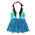 thumbnail image 2 of YONGHS Kids Girls Sequins Halter Dress Hip Hop Jazz Modern Dance Leotard Costume 4-14, 2 of 7
