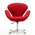 thumbnail image 2 of Manhattan Comfort Raspberry Fabric Height Adjustable Chair in Red, 2 of 4