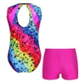thumbnail image 2 of Alvivi Kids Girls Gymnastics Ballet Dance Leotard with Shorts Set 2 Piece Athletic Tracksuit Biketard Rose 4, 2 of 7